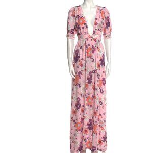 FOR LOVE & LEMONS “Magnolia” Pink Floral Maxi Dress / SZ: XS